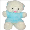 White Cute Teddy Bear with Frock - BST 7002 - Click here to View more details about this Product